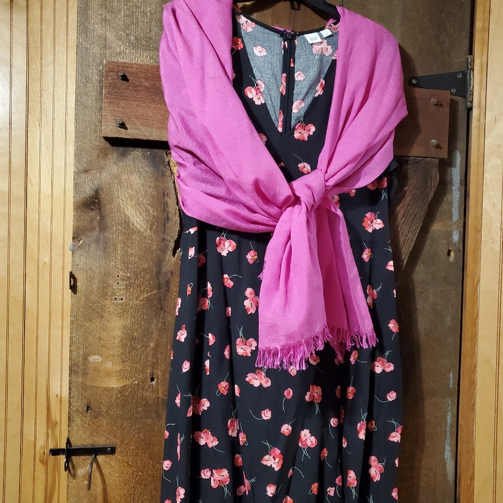 GAP floral fit and flare dress